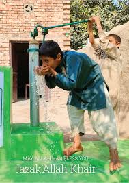 child using water pump